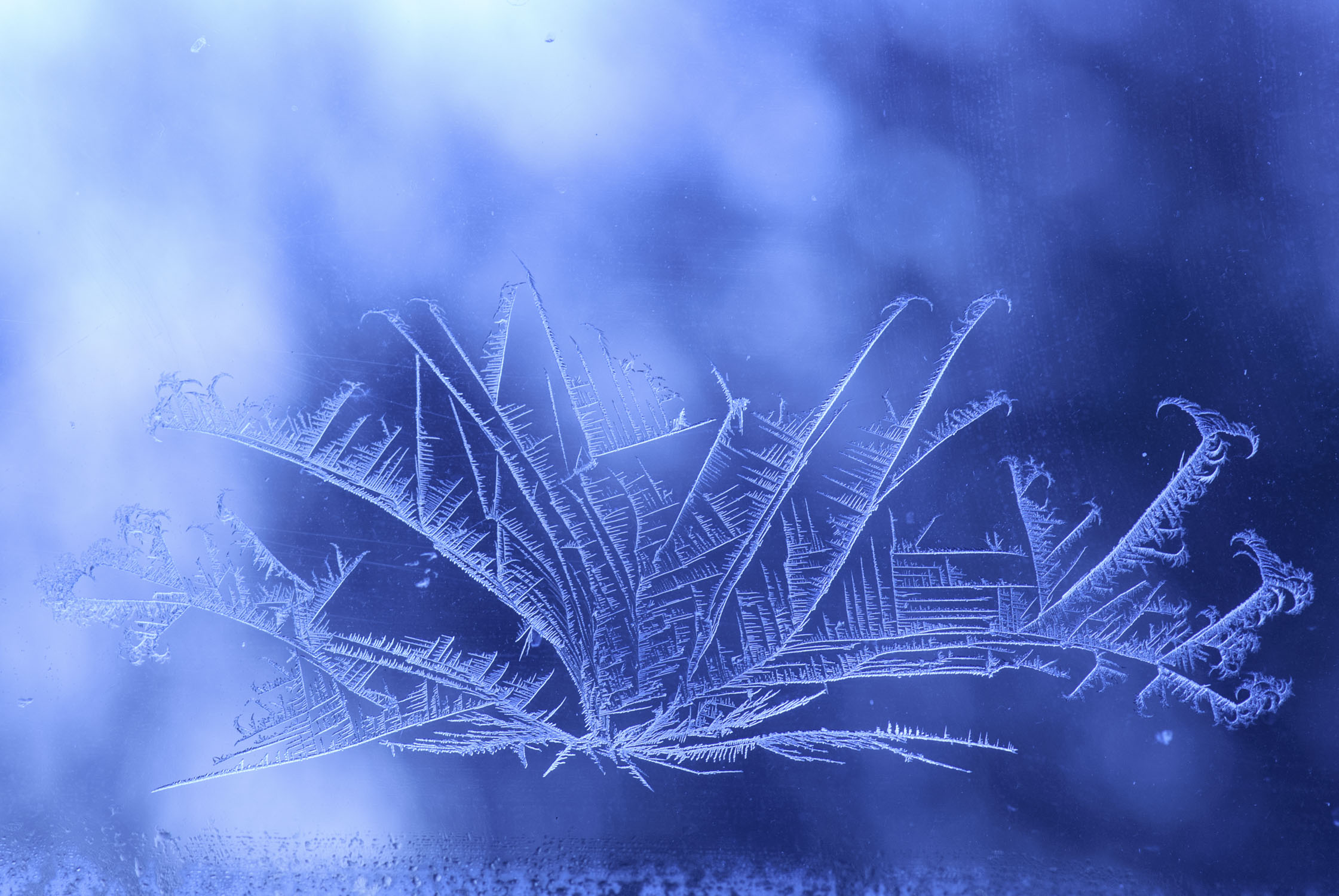 frost creating a pattern on a window