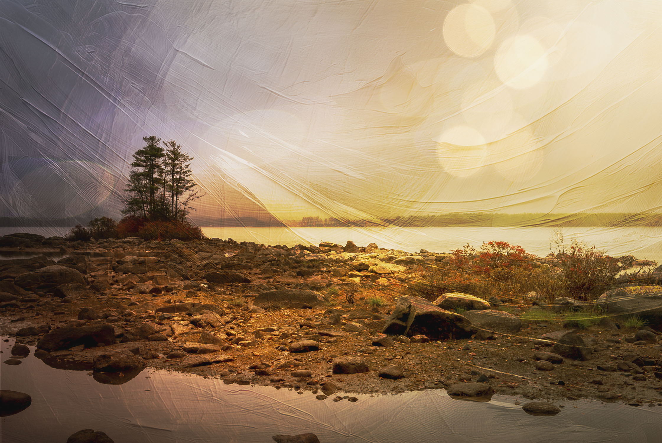 Blueberry Island with a low water level