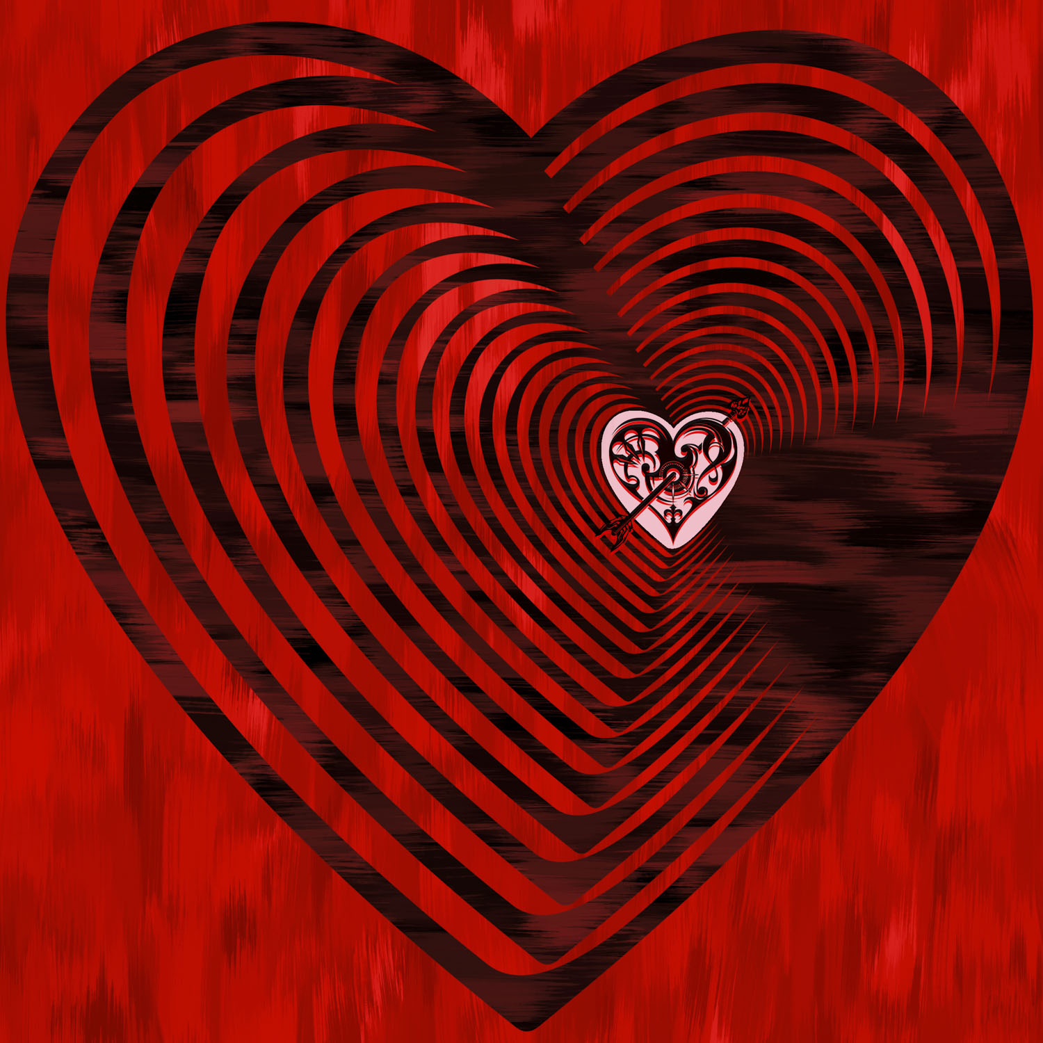 A heart with an arrow through it